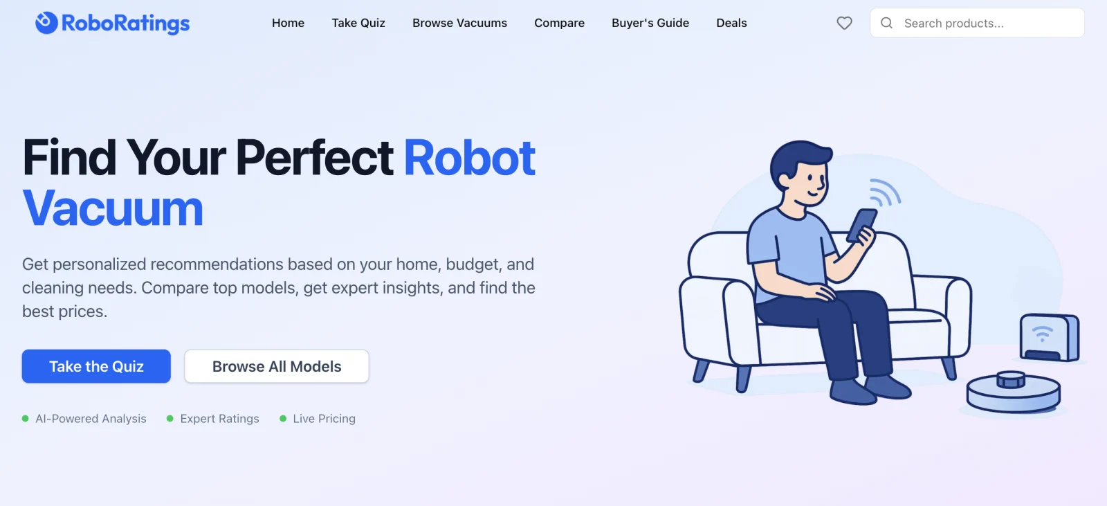 RoboRatings homepage